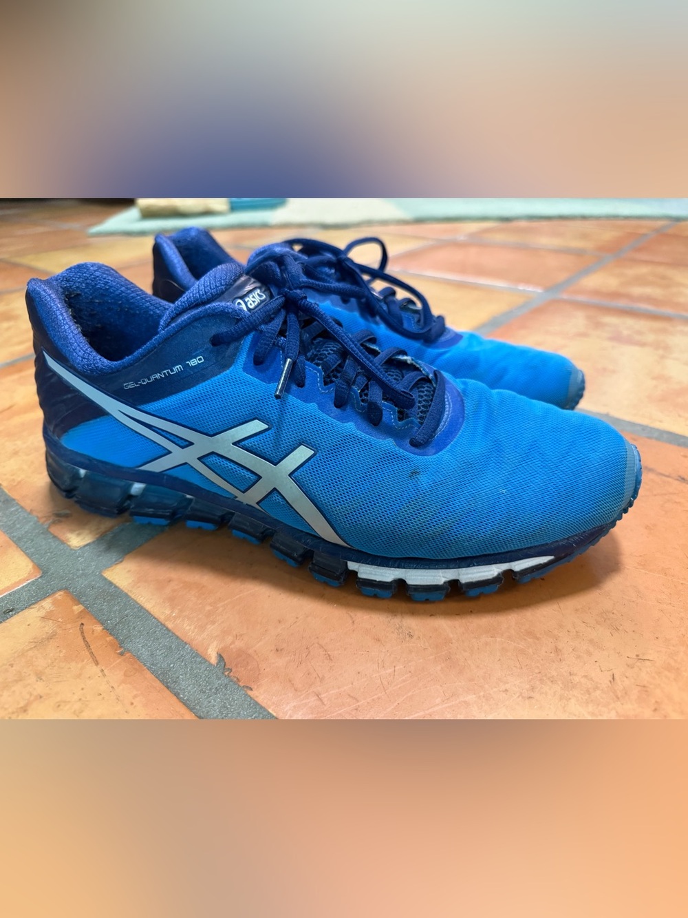Asics Blue Athletic Running Shoes
